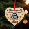Custom Ultrasound Photo Baby Reveal Personalized Pregnancy Announcement Christmas 2 Layered Wood Ornament CH07 899272