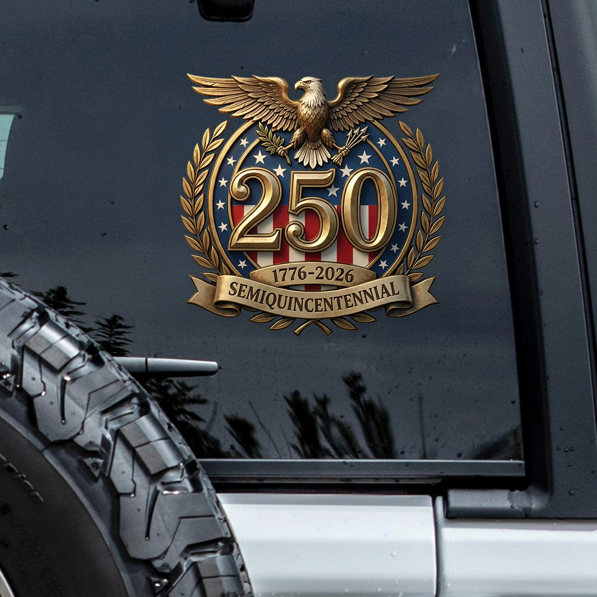 1776-2026 250 Semiquincentennial Car Window Decal Sticker HA75 920142