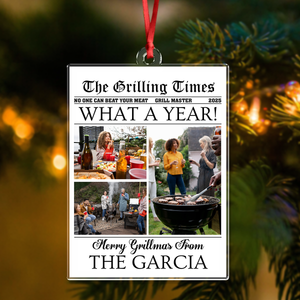Custom Photo What A Year Acrylic Ornament Christmas Gift For Grilling Lovers HO82 894688