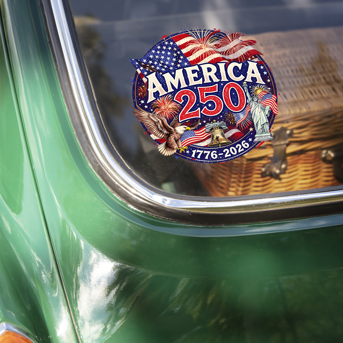 America 250 1776-2026 Car Window Decal Sticker HA75 920144