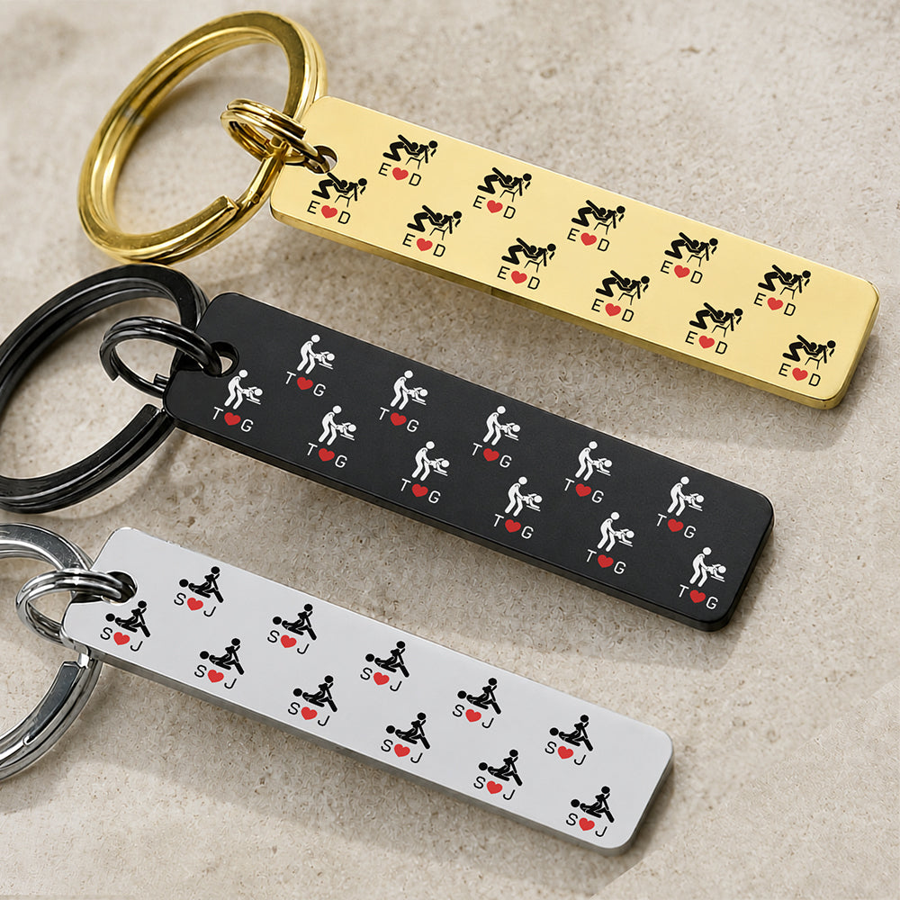 Personalized I F*cking Love You Metal Keychain For Couple TH10 170777