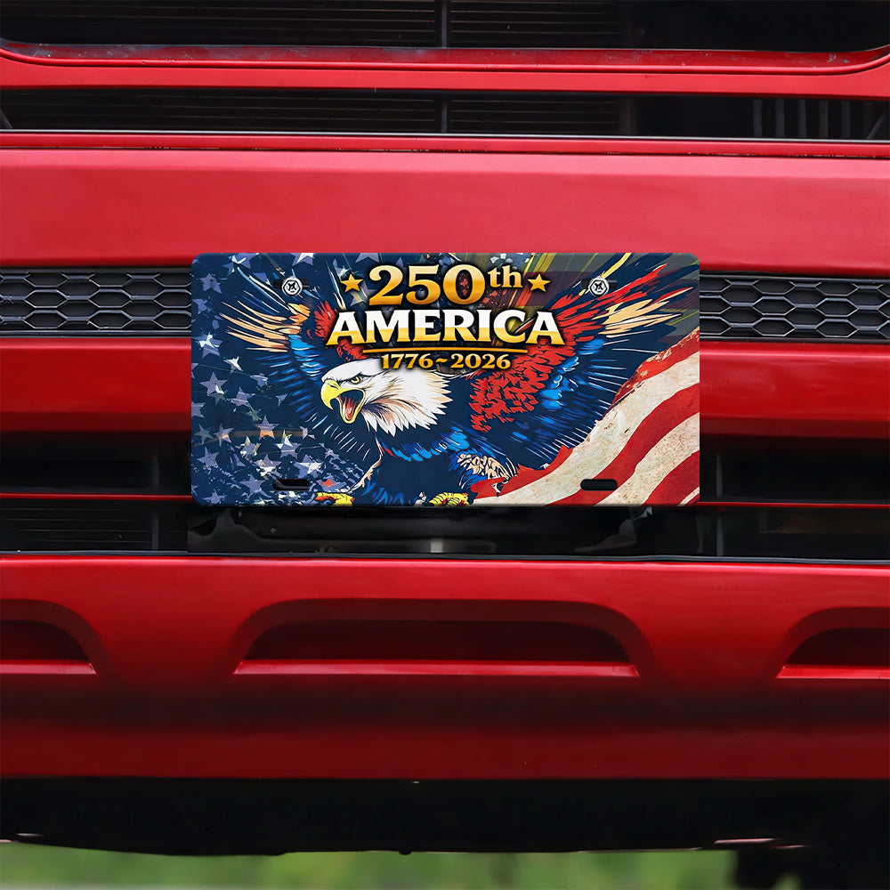 Patriotic 250th America 1776-2026 Eagle License Plate HA75 921194