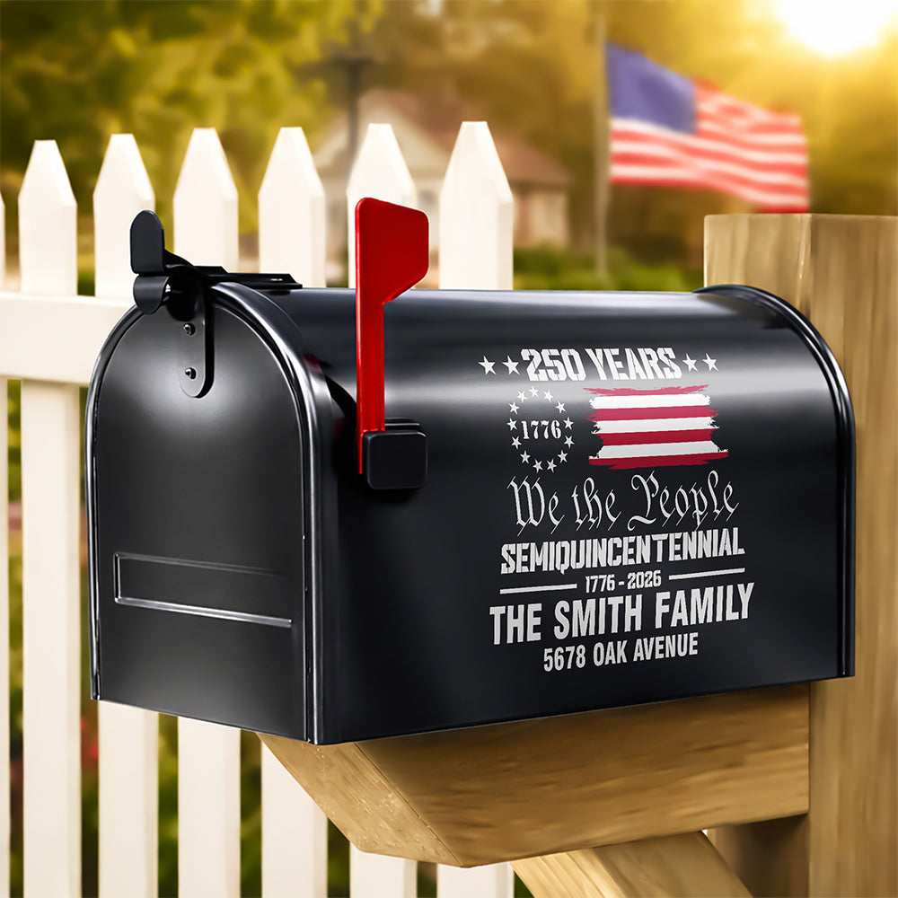 America 250th Anniversary We The People Personalized Mailbox Decal HA75 898994