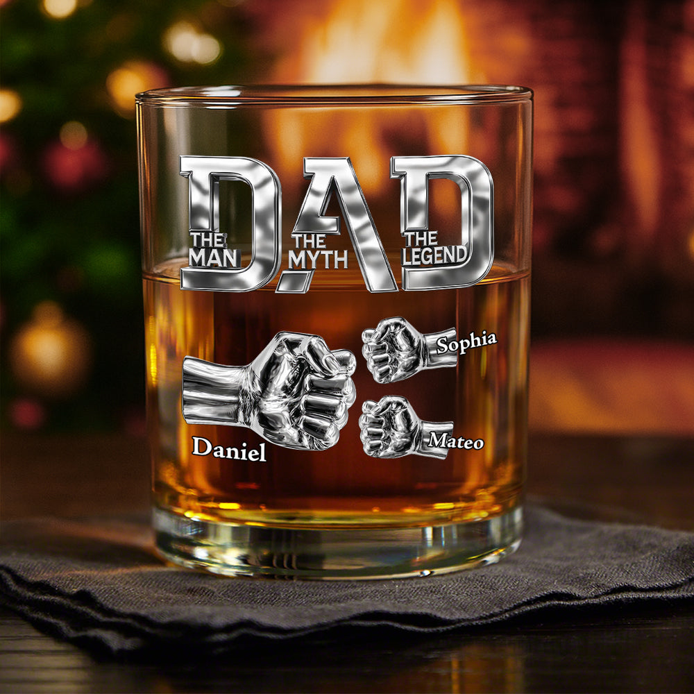 Personalized The Man The Myth The Legend Dad Whiskey Glass CH07 911360