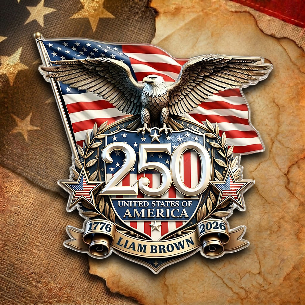 Personalized America 250th Anniversary Patriot Eagle Acrylic Pin HO82 901800