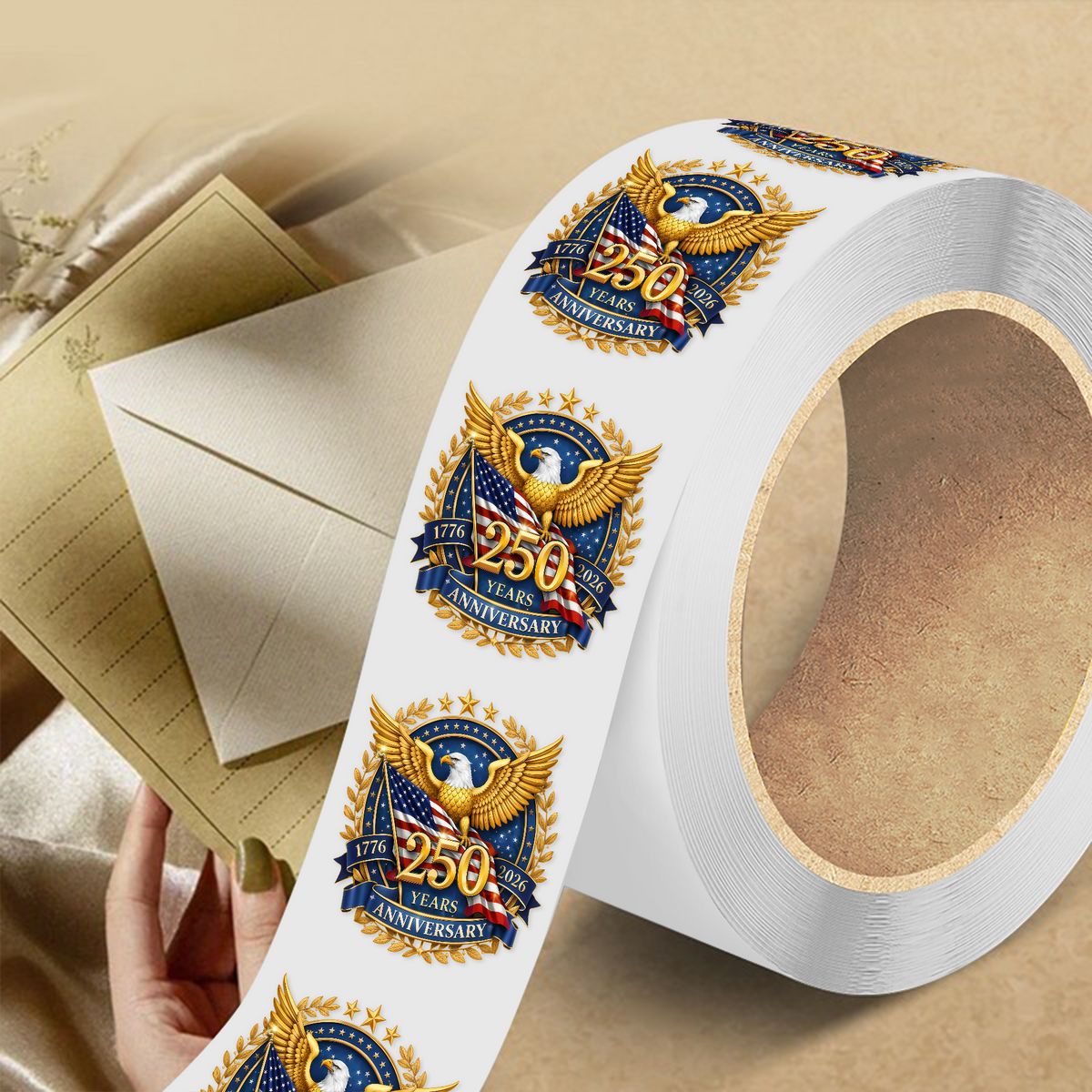 America 250 Years Anniversary 1776-2026 Roll Sticker CH07 910602