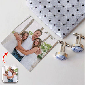 Custom Dad & Daughter, Family Photo Tie Patch For Men Gift For Father, Dad, Grandpa HA75 897892