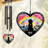 You Left Paw Prints On My Heart - Personalized Dog Memorial Acrylic Wind Chimes CH07 896238