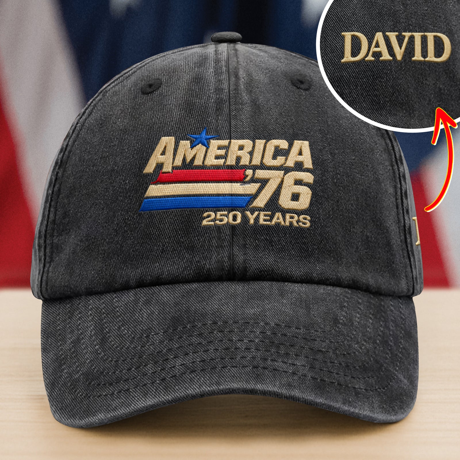 Custom Name America 250 Years Anniversary Embroidered Baseball Cap TH10 169499