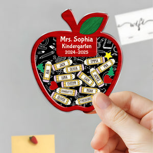 Personalized Thank You Teacher Acrylic Apple Shaking Magnet Gift From Students HO82 894288