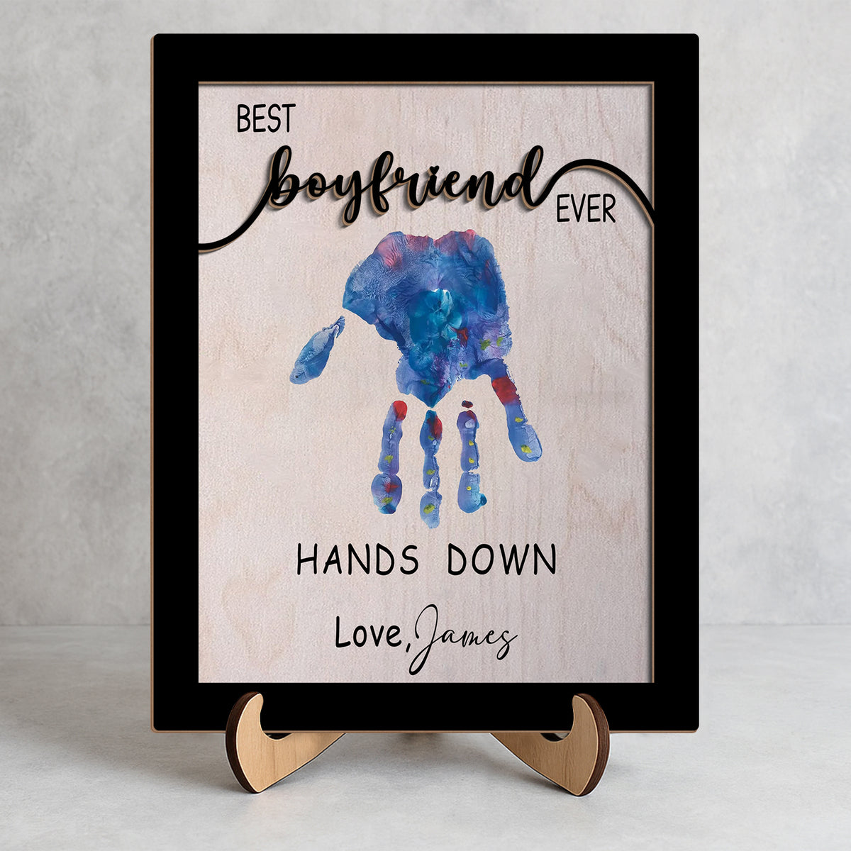 Personalized Best Couple Ever 2-Layered Wooden Plaque With Stand Valentine's Day TH10 896959