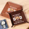 Custom Photo Dog Can't Wait To Play With Dad Leather Valet Tray LM32 893617