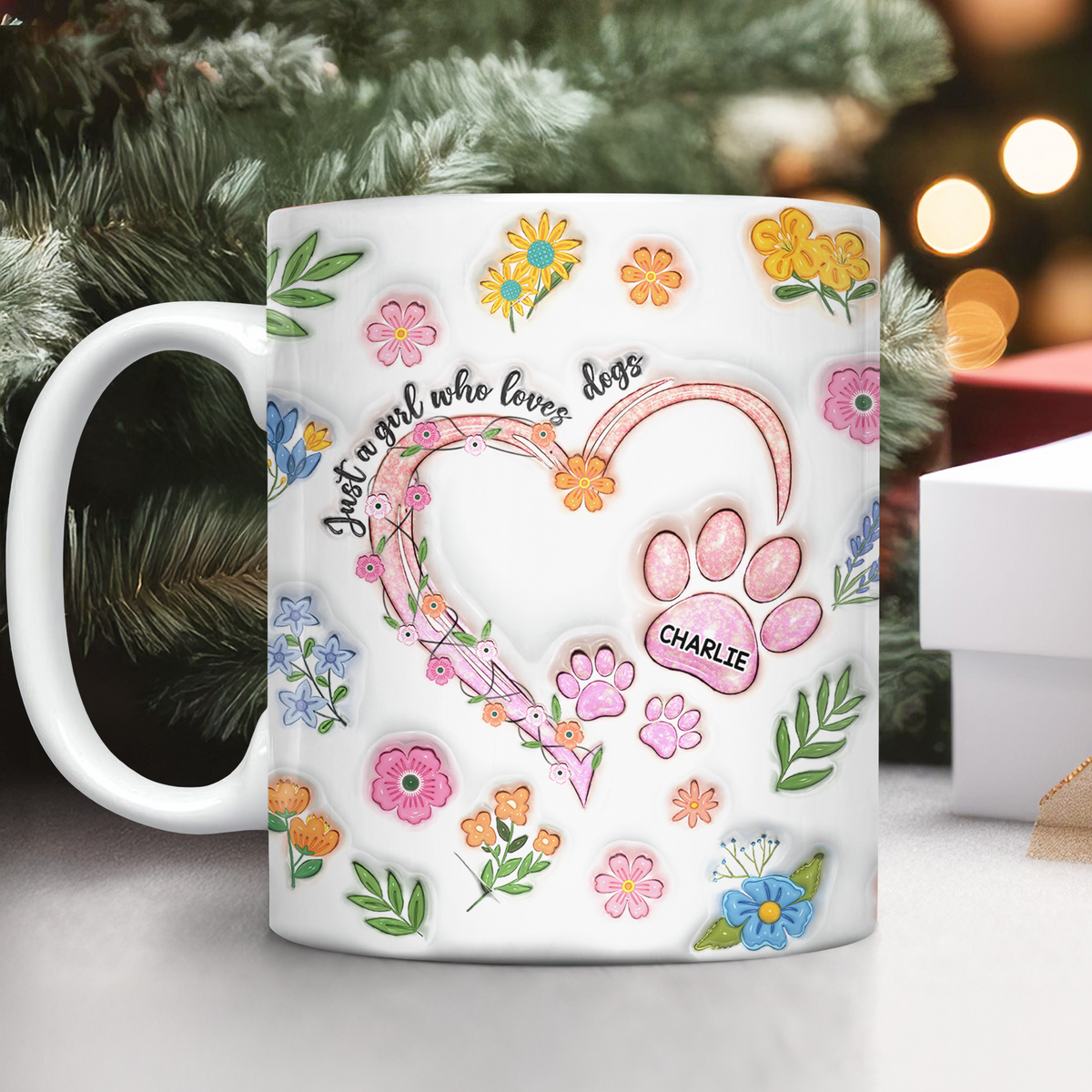 Just A Girl Who Loves Dogs Personalized 3D Inflated Effect Printed Mug HA75 898088