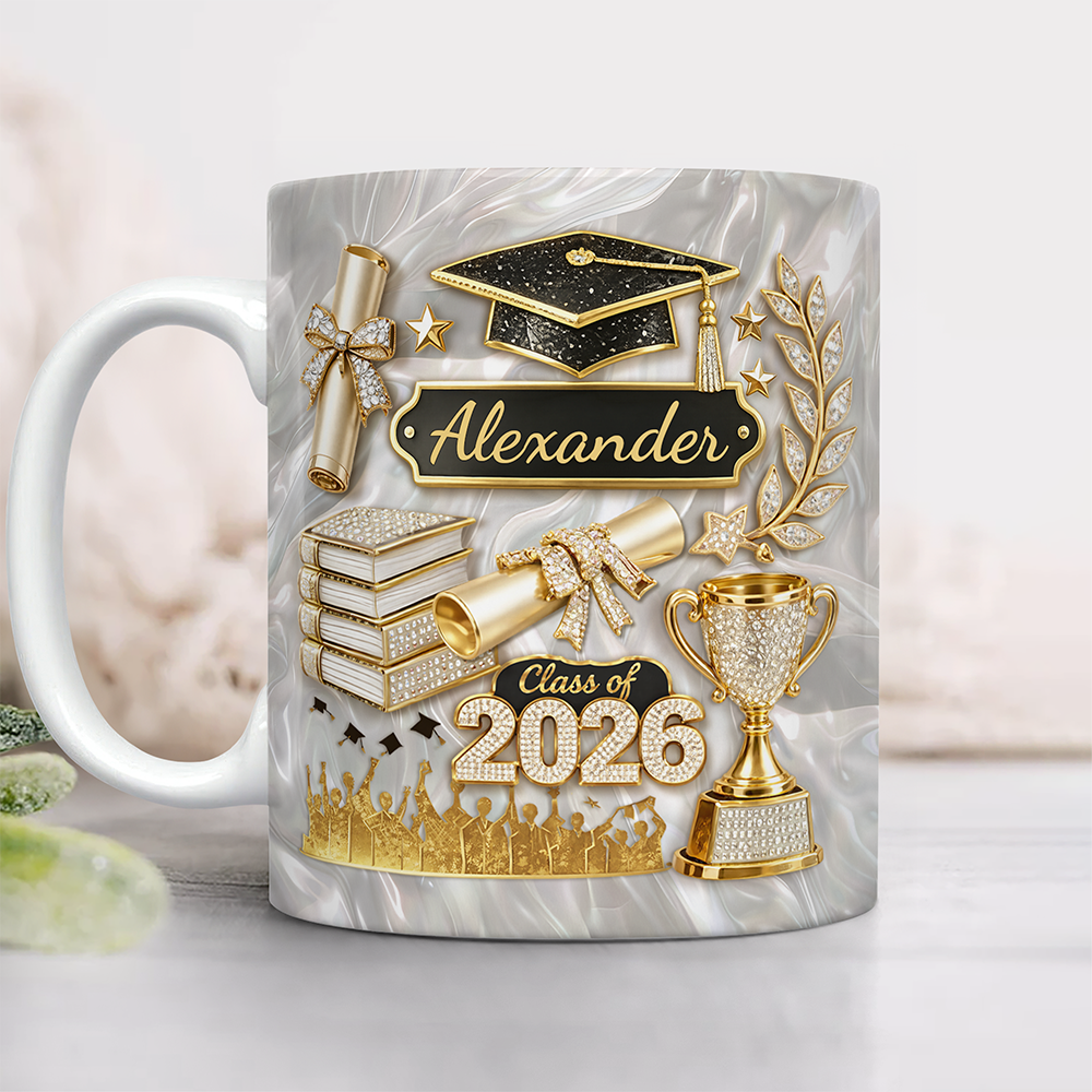 Custom Name Graduation 3D Effect Coffee Mug Class of 2026 Gift CH07 911192