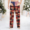 Fake Underwear Custom Dog Photo Flannel Sweatpants Funny Christmas Gag Pants CH07 180530