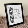 Custom Photo with Calendar Personalized Picture Frame Couple Anniversary Gift, Valentines Day Gift HA75 920090