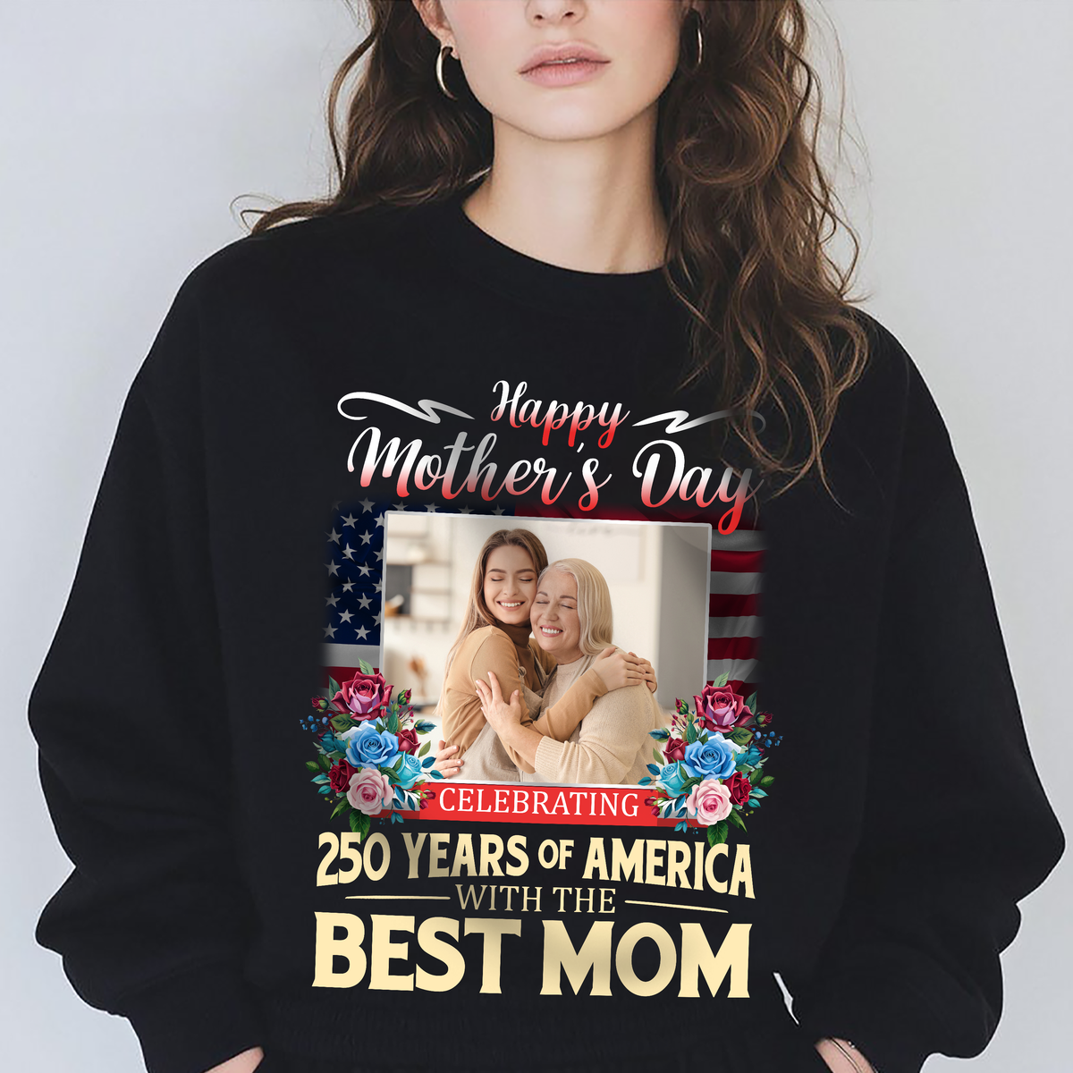 Custom Photo 250 Years Of America With The Best Mama Dark Shirt TH10 898727