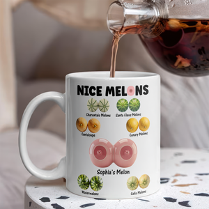 Custom Name Nice Melon White Mug Valentine's Day Funny Gift for Wife Girlfriend from Husband Naughty Gift for Her CH07 910106