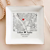 Custom Map Engaged Ring Dish Gifts For Couple HO82 901114