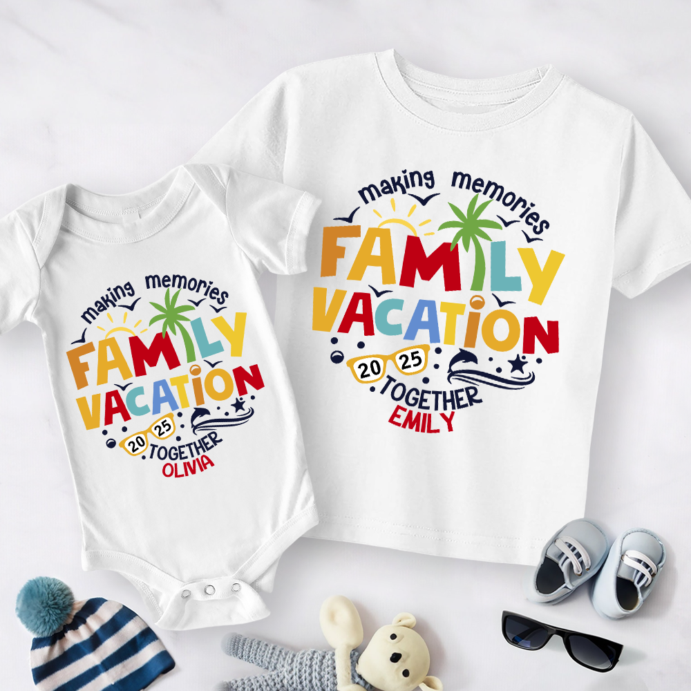 Personalized Family Vacation 2025 Making Memories Together Baby Onesie LM32 893815