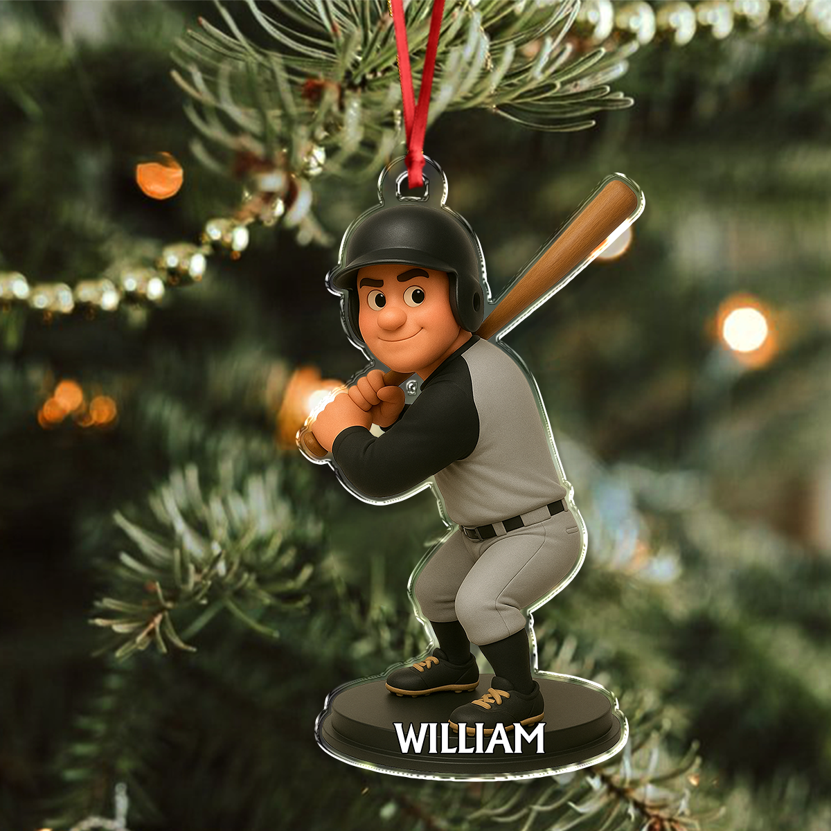 Custom Photo 3D Effect Figure For Baseball Lovers Acrylic Ornament LM32 895593