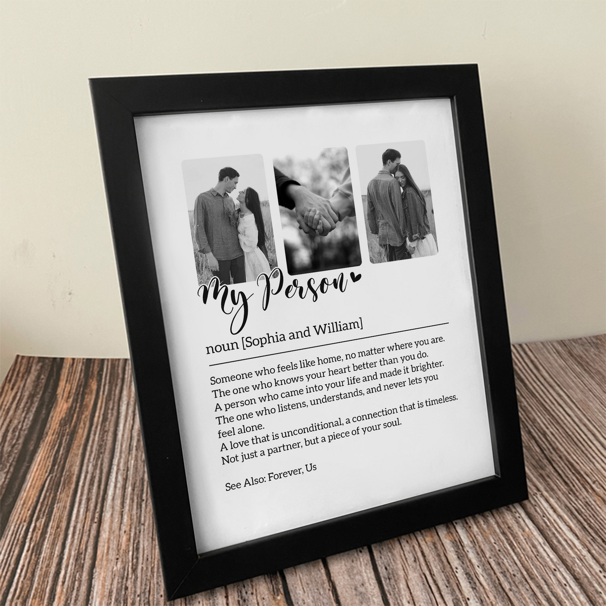 Custom Photo My Person Definition Personalized Picture Frame Couple Anniversary Gift, Valentines Day Gift HA75 920092