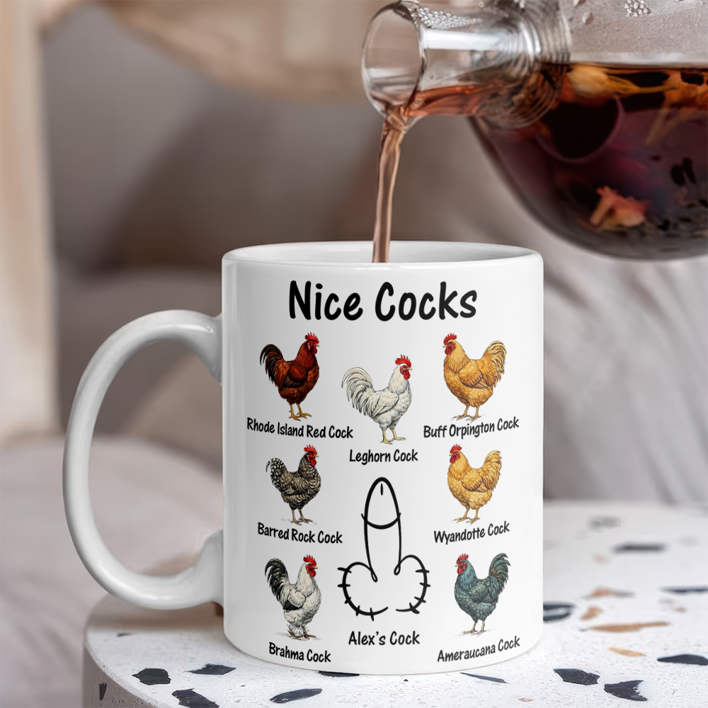 Personalized Nice Cocks Coffee Mug Naughty Valentine's Day Funny Gift for Men Husband Boyfriend CH07 899752