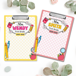 Custom Teacher Name Composition Style Clipboard Back To School Gift HO82 894308