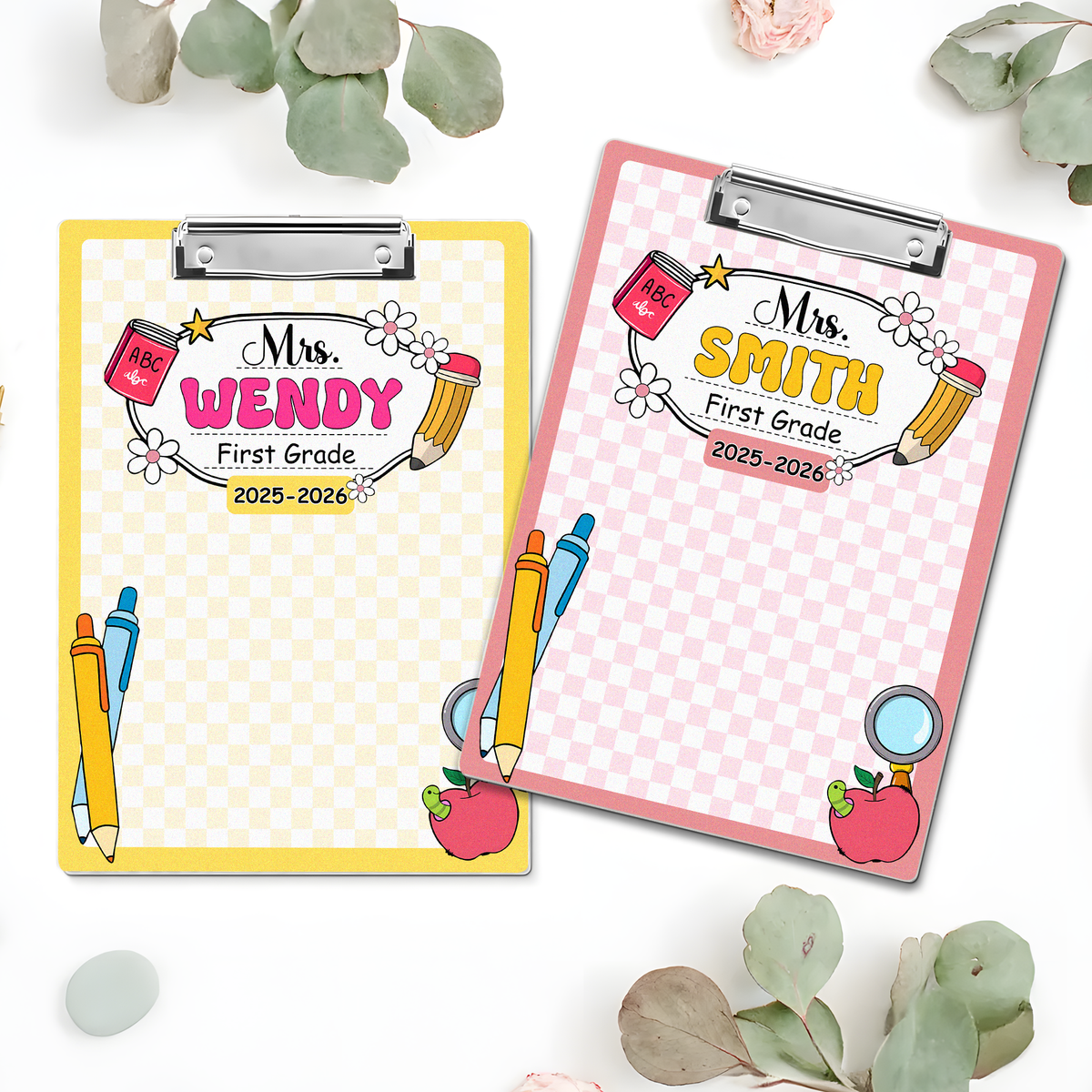 Custom Teacher Name Composition Style Clipboard Back To School Gift HO82 894308