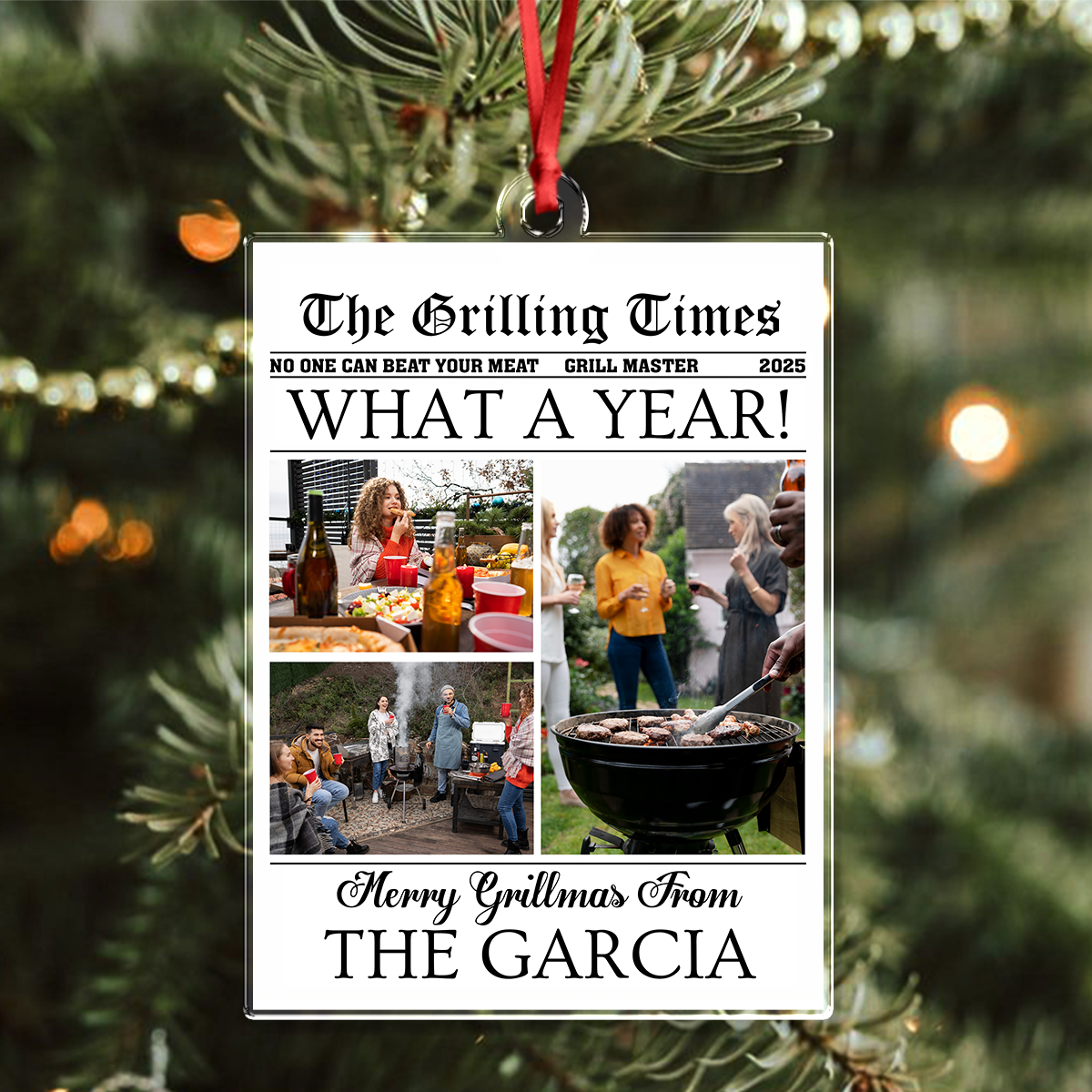 Custom Photo What A Year Acrylic Ornament Christmas Gift For Grilling Lovers HO82 894688