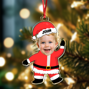 Custom Photo Baby Santa - Personalized Family Acrylic Ornament CH07 899196