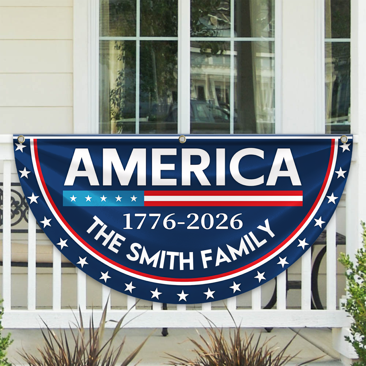 Celebrate America's 250 Years Anniversary Custom Family Name Non-Pleated Fan Flag CH07 910172