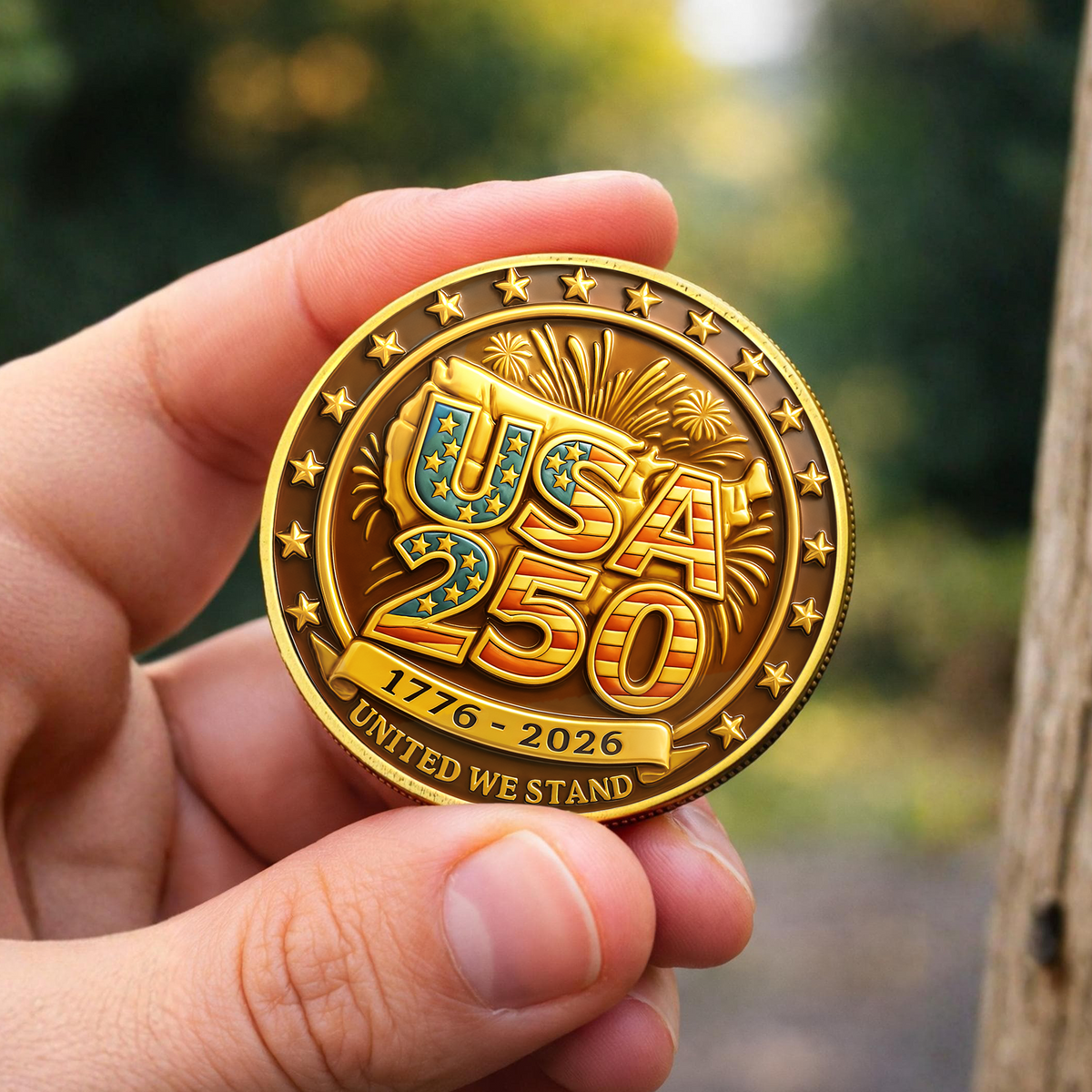 USA 250 Anniversary 1776-2026 United We Stand Coin HO82 901864