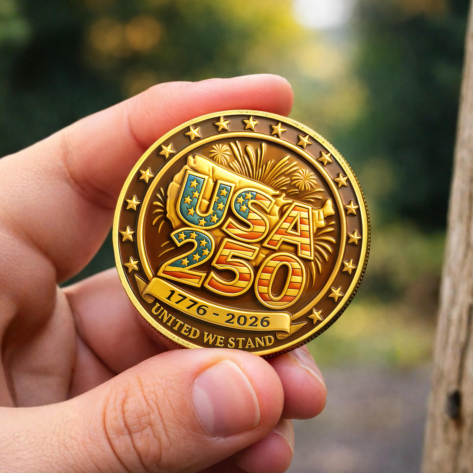 USA 250 Anniversary 1776-2026 United We Stand Coin HO82 901864