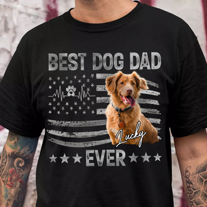 Custom Photo Best Dog And Cat Dad Ever Dark Shirt CH07 895888