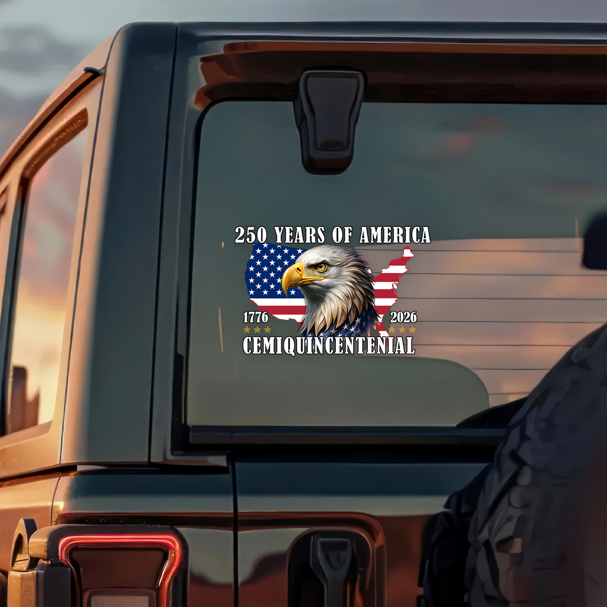 250 Years Of America Anniversary Car Window Decal Sticker Patriotic Gift CH07 910132