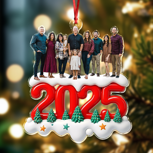 Custom Photo Together Forever Now Family Acrylic Ornament Gift For Mom, Dad, Brother, Sister, Kids HO82 900210