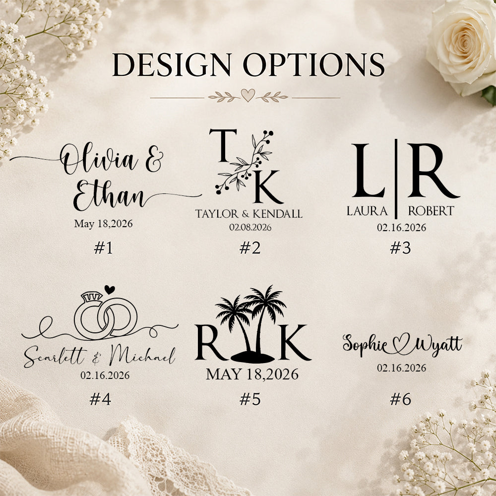 Custom Groom & Bride Name Bamboo Hand Fan Wedding Keepsake Gift CH07 180208