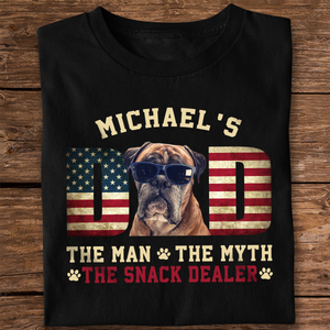 Custom Photo Dog - Dog's Dad The Man The Myth The Dealer American Flag Dad Shirt HA75 892440