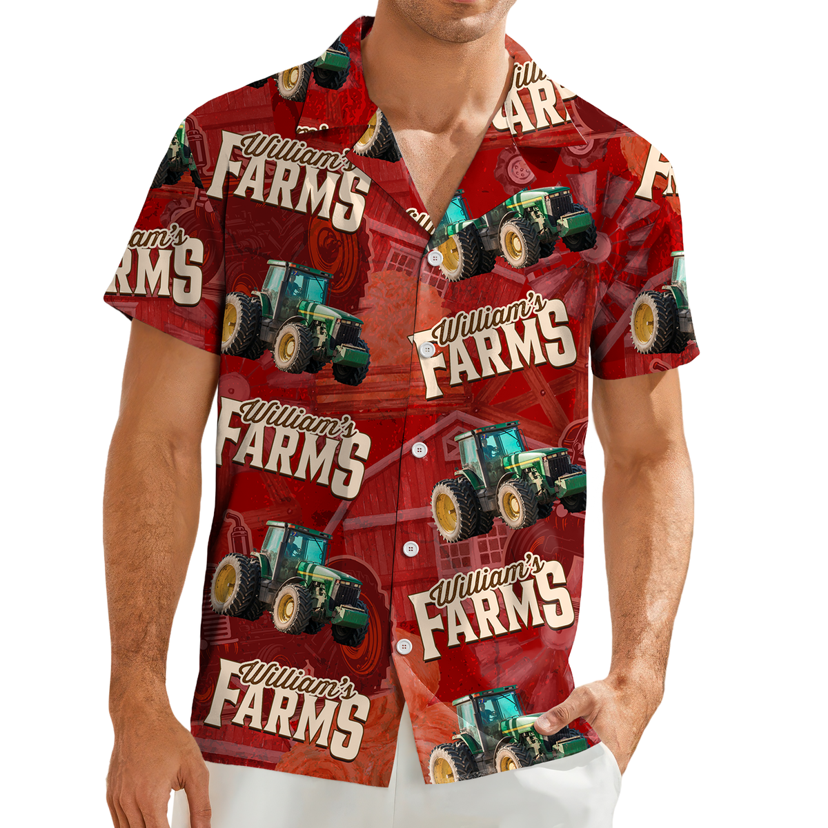 Custom Tractor Photo Hawaiian Shirt Gift For Farmer CH07 895794