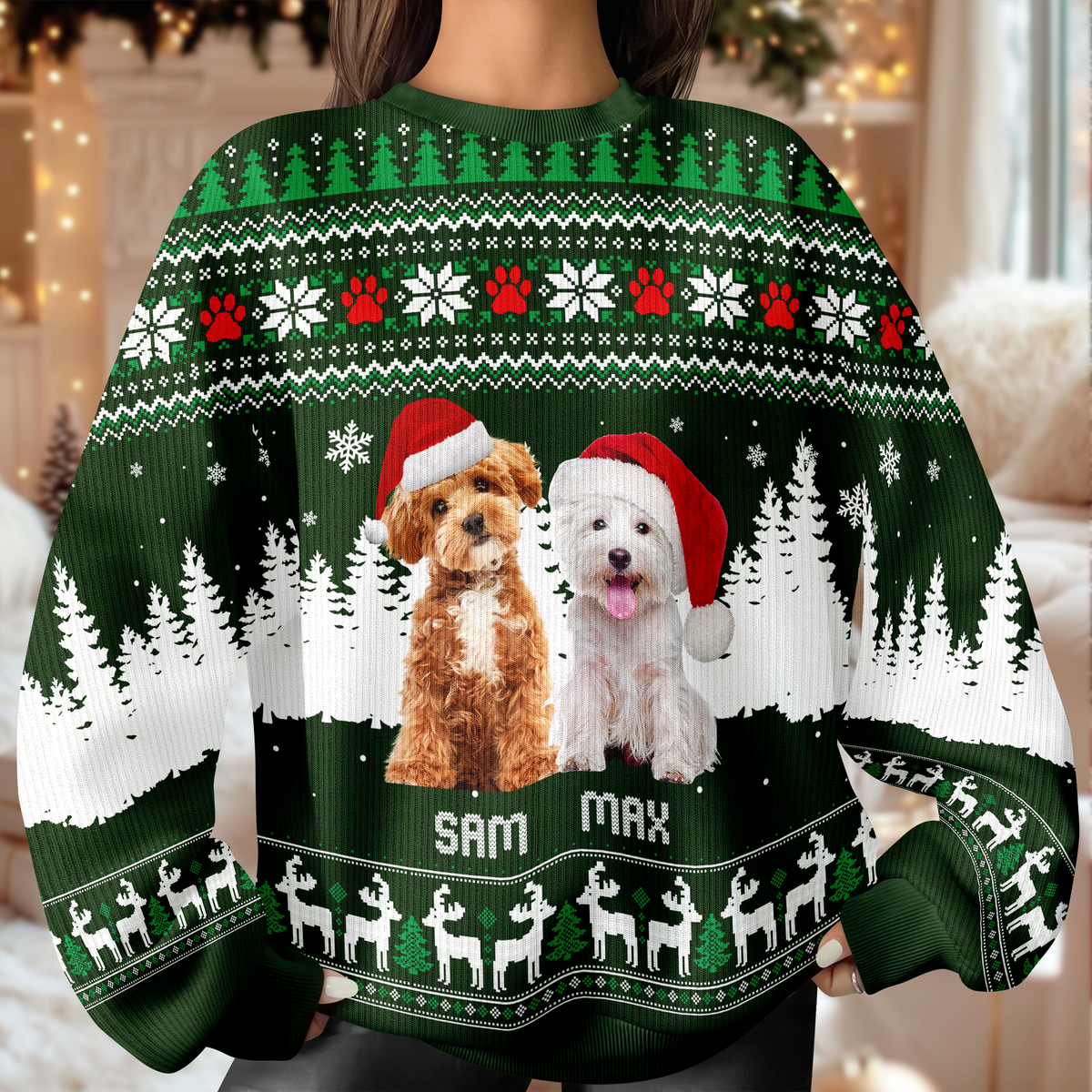 Custom Photo Dog Winter Ugly Sweater Gift For Dog Lovers HA75 897550