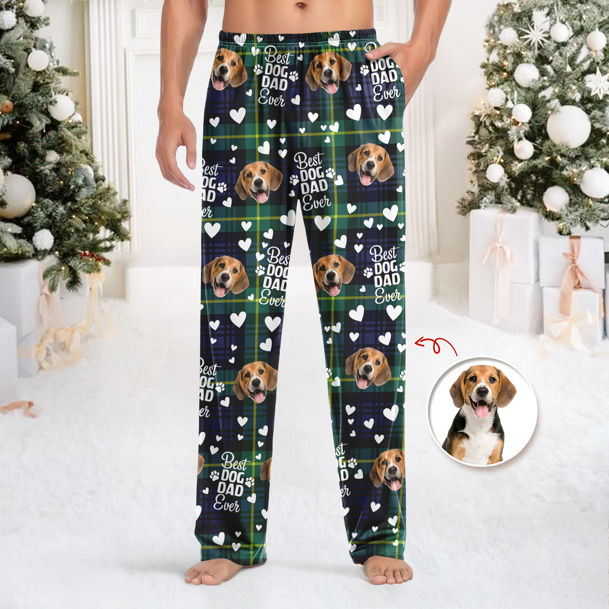 Custom Photo Best Dog Mom, Best Dog Dad Ever Sweatpants HA75 897618