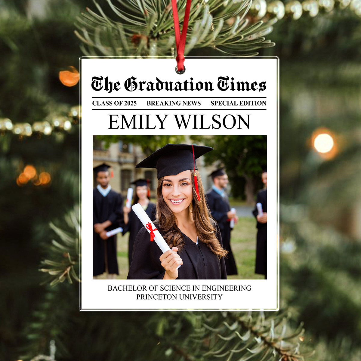 Custom Photo The Graduation Times Acrylic Ornament Gift For Christmas Decoration HA75 897514