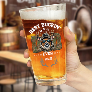 Best Buckin' Dad Hunter Dad Family Beer Glass For Hunter Lovers HO82 893808