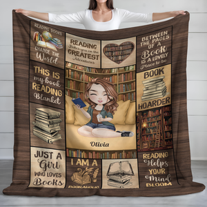 Just A Girl Who Loves Blanket Personalized For Book Lovers, Bookworm HO82 894444