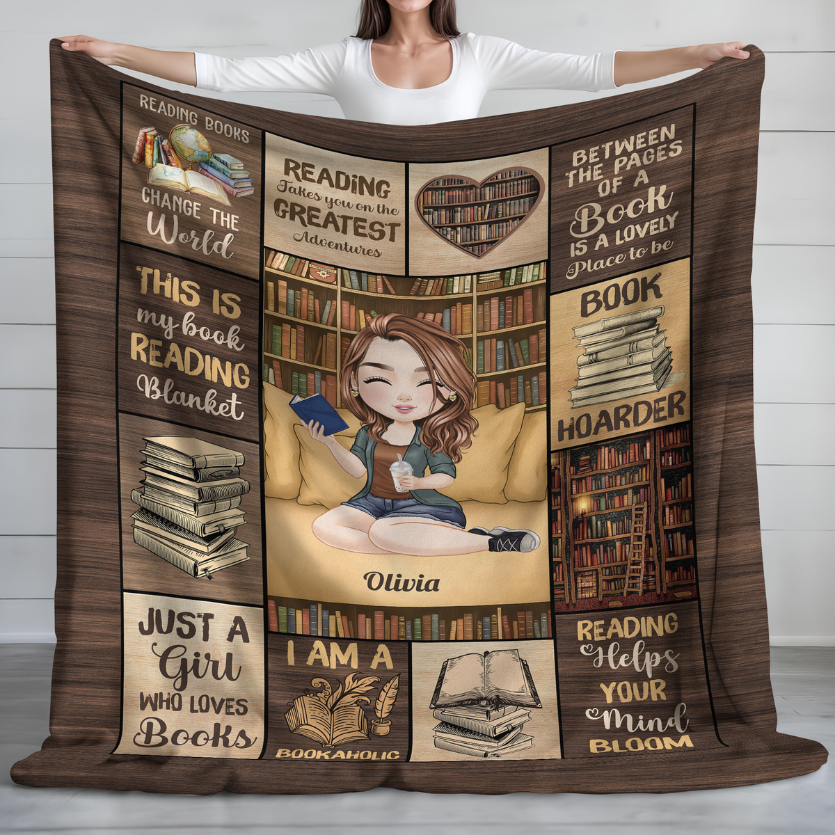 Just A Girl Who Loves Blanket Personalized For Book Lovers, Bookworm HO82 894444