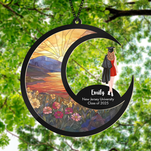 Personalized College Graduation Suncatcher Gift For Graduation Friend, Daughter LM32 897685