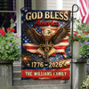 Custom Family Name God Bless America 1776 - 2026 Garden Flag TH10 898531
