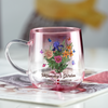 Personalized The Garden Of Grandma Pink Gradient Glass Mug - Gift For Grandma, Mom, Mother's Day HO82 901750