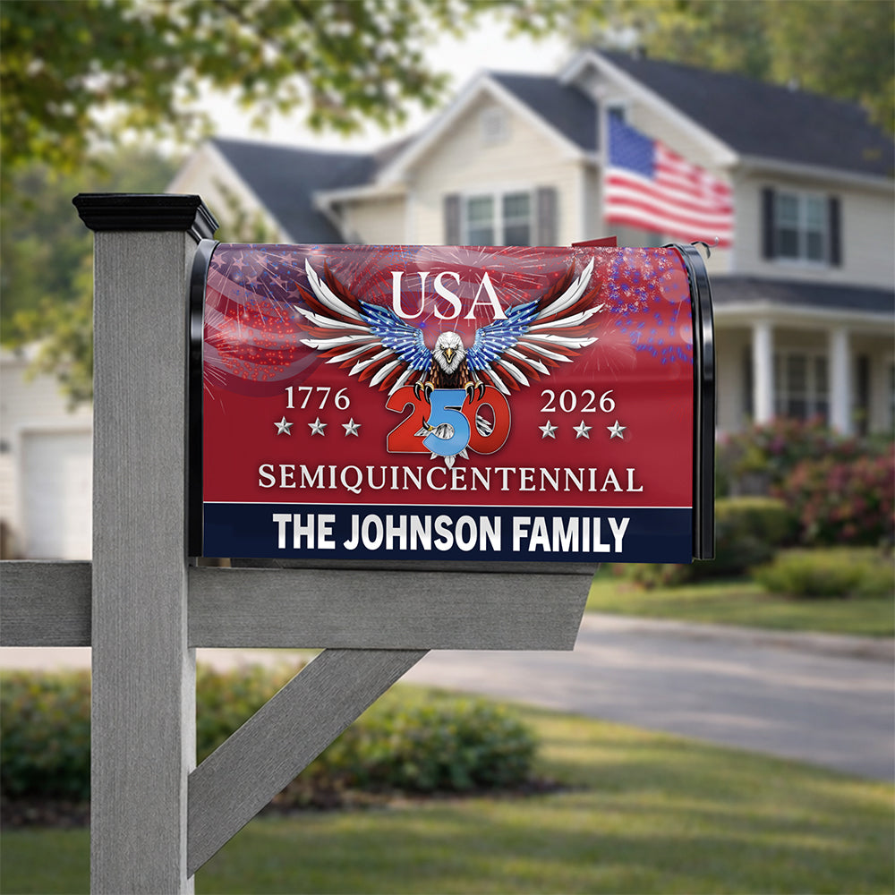 250 Years America Semiquincentennial Mailbox Cover Patriotic Decor CH07 910228